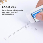 Doms Non-Toxic Dust Free Extra Long Eraser | for Clean & Clear Erasing | Stationery Gift Item for Kids & Students |