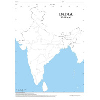 Practice map of India political