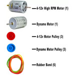 Dynamo Motor, 4-12v DC Motor And Pulley For Electricity Generator Making Idea Motor Control