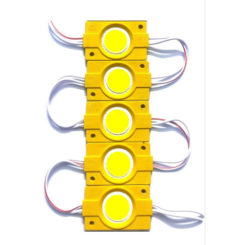 12V 2.4 Watt Coin LED Light yellow color for decoration 5pcs Light