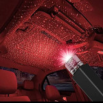 USB Decorative Star Light for Car Universal Atmosphere Lamp For Party Decoration Home Bedroom Car Interior (Red Light)