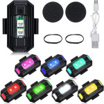 LED Mini Strobe Universal Anti-Collision Signal & Drone Light with 7 Colors Turn Signal Indicator Motorcycle, Helmet, Drone, Bicycle, Toys (Pack of 1)