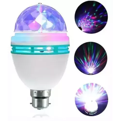 RGB Rotating LED Disco Light for Diwali/Party/Decoration Single Disco Ball  (Ball Diameter: 2.5 cm)