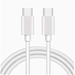 Type C to C Cable USB Cable Original Like | Data Sync Cable | Rapid Quick Dash Fast Charging Cable | Charger Cable | C TO C White)