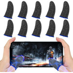 MAHATAV Pubg Anti-Slip Thumb Sleeve Pack Of 3 Pair Blue Finger Sleeve  (Pack of 6)