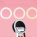 Selfie LED Ring Flash Light, Portable Phone Selfie Lamp with 36 LED Bulbs, 3 Brightness Levels, Independent Lighting for IOS (Black)