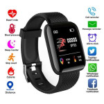 Smart Bracelet D116 Fitness Activity Tracker Smartwatch with Sleep Monitor, Step Tracking, Heart Rate Sensor for Men, Women, Kids  (Black Strap, Free Size)