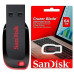 Sandisk Cruzer Blade USB Flash Drive, 64 GB, Black/Red (SDCZ50-064G-A46)