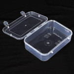 Plastic box container with Lock System - Pack of 12 (Transparent)