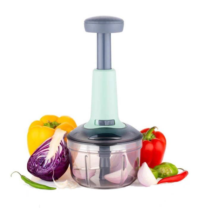 Hand-Press Vegetable Chopper Mixer Cutter (650ml) to Cut Onion, Salad, Tomato, Potato Pack of 1