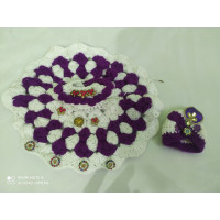 Laddoo Gopal Ji Woolen Crochet violet Dress