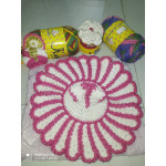 Laddoo Gopal Ji Woolen Crochet Pink white Dress size 5 to 6