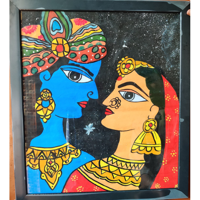 Madhu bani  (hand crafted portrait) art theme